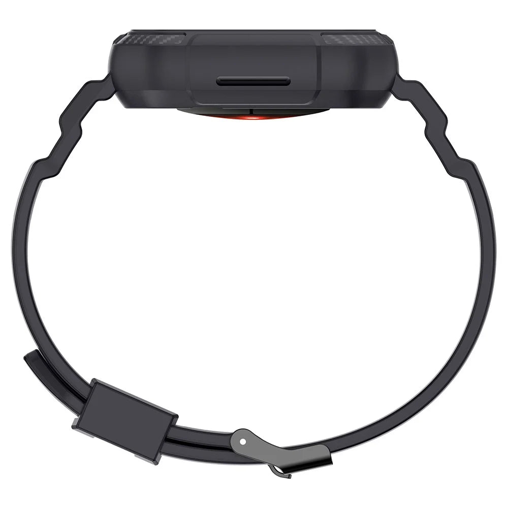 For Apple Watch Series 9 8 7 45mm / 6 5 4 SE SE (2022) SE (2023) 44mm / 3 2 1 42mm TPU Band with Watch Case - Dark Grey - 5