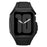 For Apple Watch SE (2023) SE (2022) SE Series 6 5 4 44mm Fluororubber Strap with Stainless Steel Watch Case - Black - 3