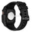 For Apple Watch SE (2023) SE (2022) SE Series 6 5 4 44mm Fluororubber Strap with Stainless Steel Watch Case - Black - 5