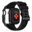 For Apple Watch SE (2023) SE (2022) SE Series 6 5 4 44mm Fluororubber Strap with Stainless Steel Watch Case - Black - 6