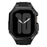 For Apple Watch Ultra 2 Ultra 49mm Soft Fluororubber Strap with Stainless Steel Wristwatch Case - Black - 2
