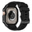 For Apple Watch Ultra 2 Ultra 49mm Soft Fluororubber Strap with Stainless Steel Wristwatch Case - Black - 4
