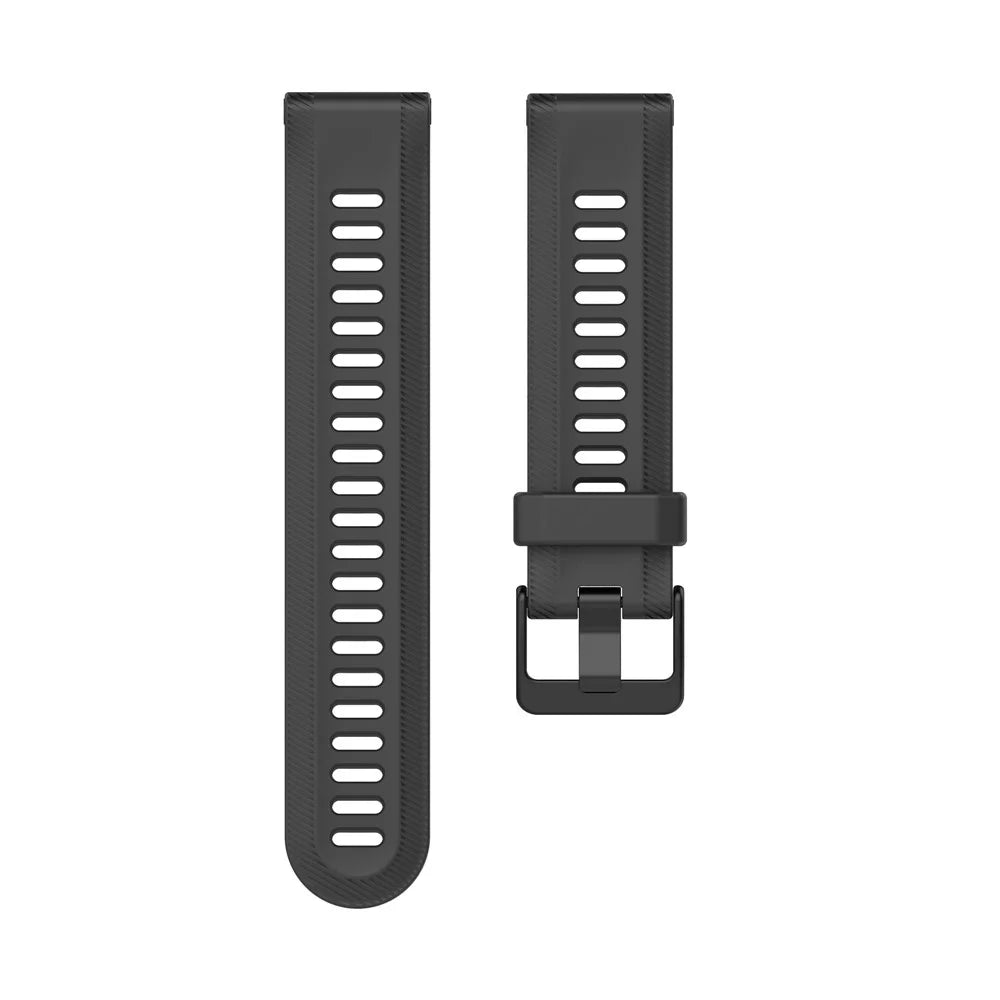 For Garmin Forerunner 955 Silicone Watch Band Soft Sport Strap - Black - 4