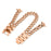 For Xiaomi Smart Band 10 Pro / 9 Pro / 8 Pro / Redmi Watch 6 / 5 / 4 Double-Circle Band Stainless Steel Watch Strap - Rose Gold - 1