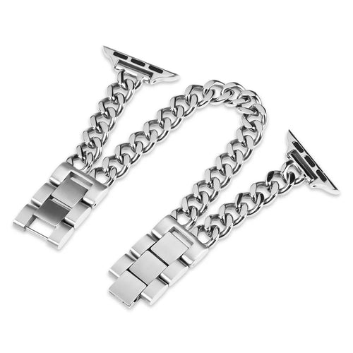 For Apple Watch Series 11 10 42mm / 9 8 7 41mm / SE3 SE2 SE 6 5 4 40mm / 3 2 1 38mm Stainless Steel Bracelet Strap - Silver - 1
