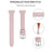 For Pebble 2 / Time Round Rhombus Imprinted Genuine Cow Leather Watch Strap - Pink - 2