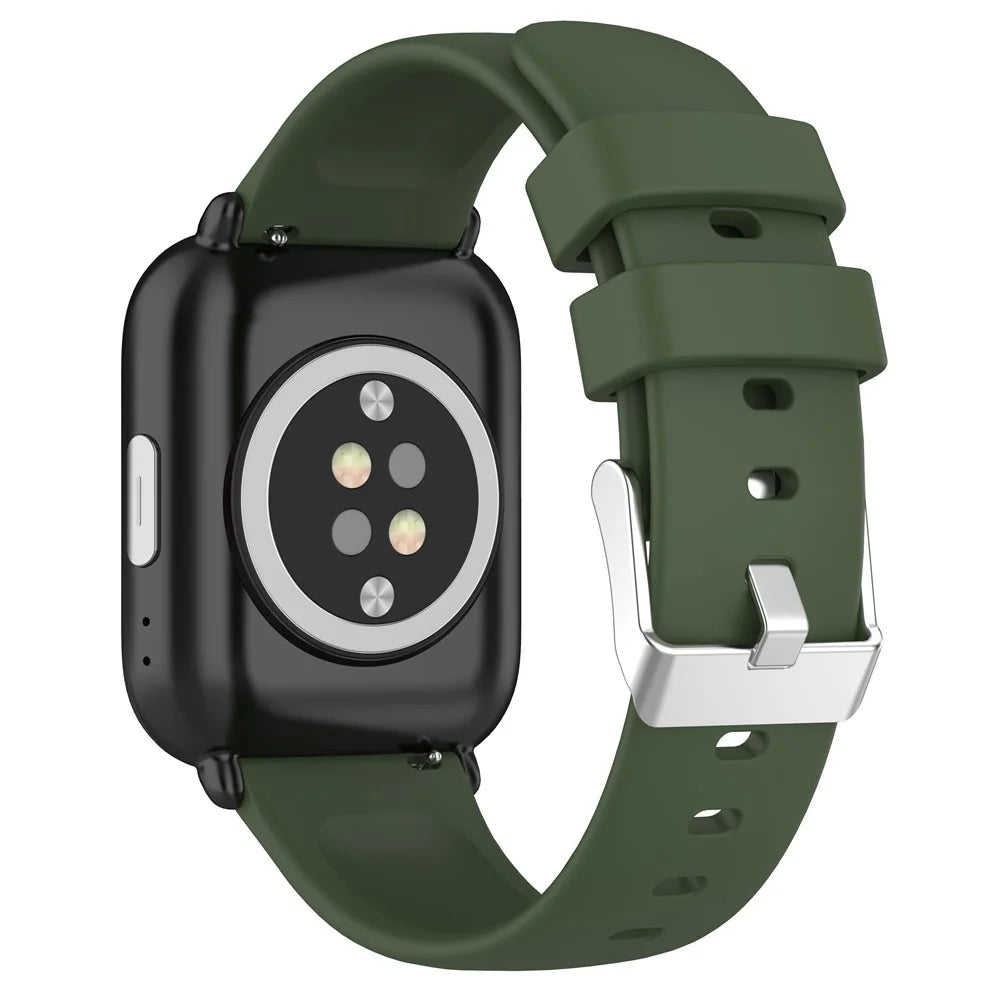 For Huami Amazfit Active / GTS 4 Mini Silicone Watch Band 20mm Replacement Strap - Army Green - 1
