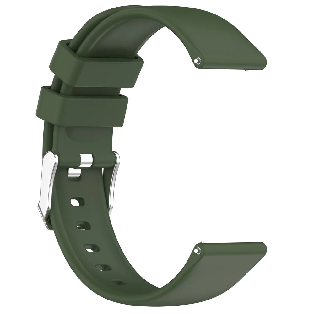 For Huami Amazfit Active / GTS 4 Mini Silicone Watch Band 20mm Replacement Strap - Army Green - 3