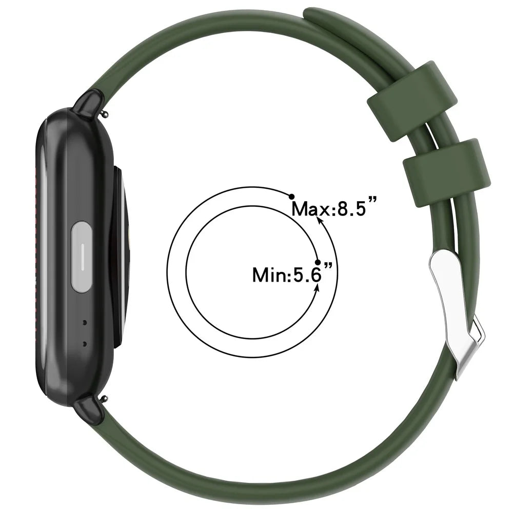 For Huami Amazfit Active / GTS 4 Mini Silicone Watch Band 20mm Replacement Strap - Army Green - 6