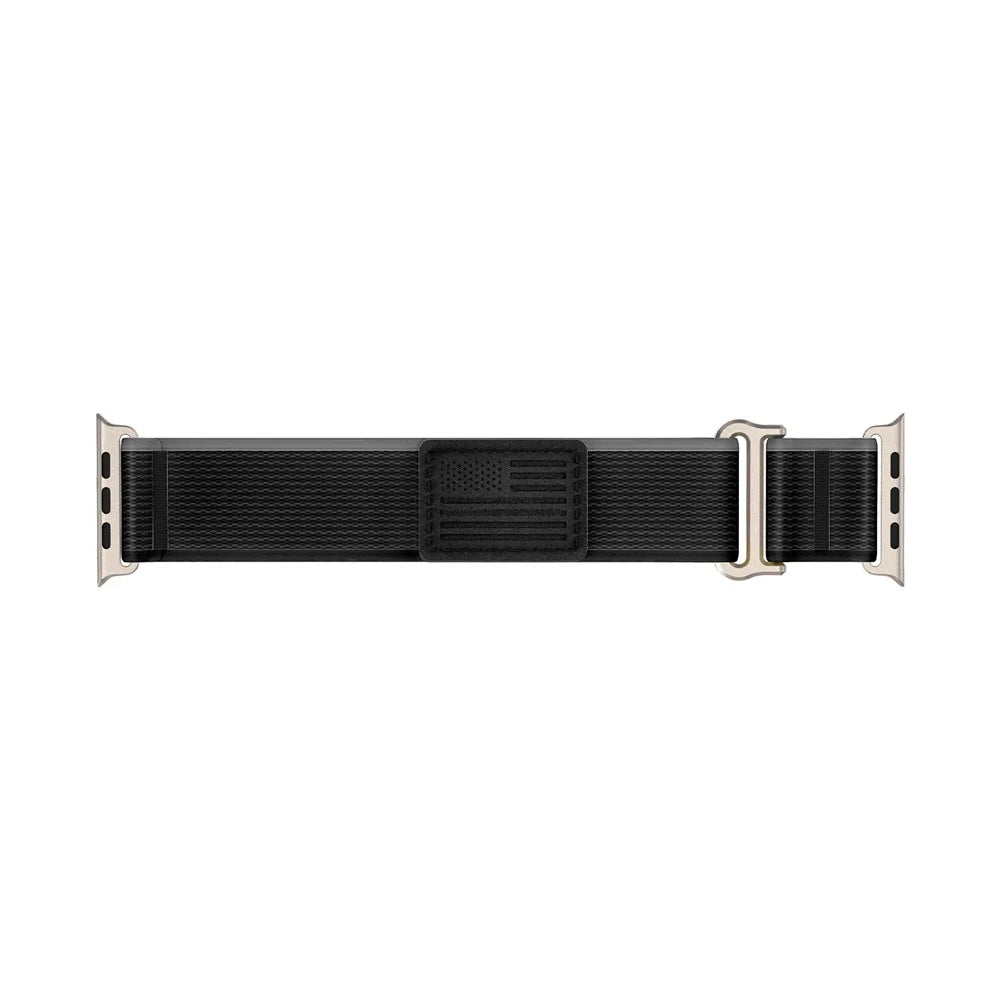 For Apple Watch Ultra 3 2 1 49mm / Series 11 10 46mm / 9 8 7 45mm / SE3 SE2 SE 6 5 4 44mm / 3 2 1 42mm Braided Loop Strap, Size: L - Black+Grey - 2