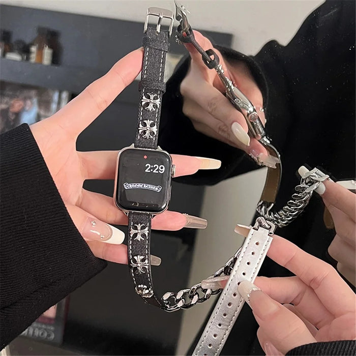 For Apple Watch Ultra 3 2 1 49mm / Series 11 10 46mm / 9 8 7 45mm / SE3 SE2 SE 6 5 4 44mm / 3 2 1 42mm Watch Band Double Loop Style - 7