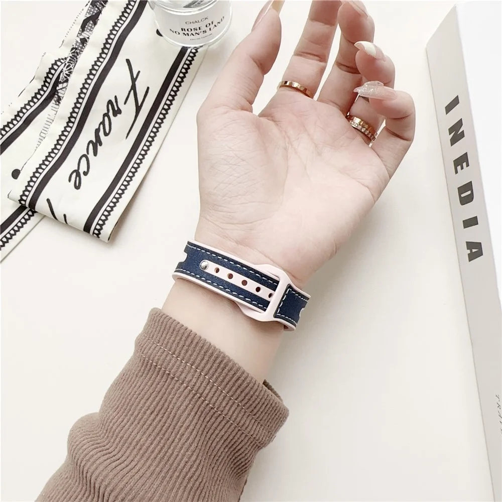 For Apple Watch Ultra 3 2 1 49mm / Series 11 10 46mm / 9 8 7 45mm / SE3 SE2 SE 6 5 4 44mm / 3 2 1 42mm Glitter Watch Strap - Navy Blue - 4