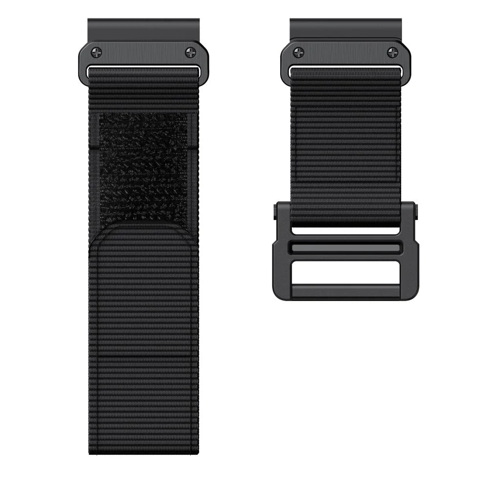 For Garmin Fenix 7X / 7X Pro 51mm / 6X QuickFit 26mm Watch Band Nylon Loop Adjustable Wrist Band - Black - 3