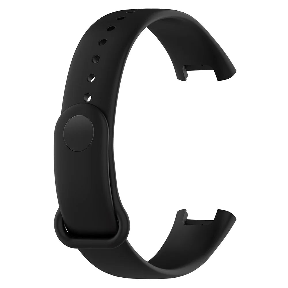 For Xiaomi Redmi Smart Band Pro Solid Color Wrist Band Replacement Silicone Watch Strap - Black - 1