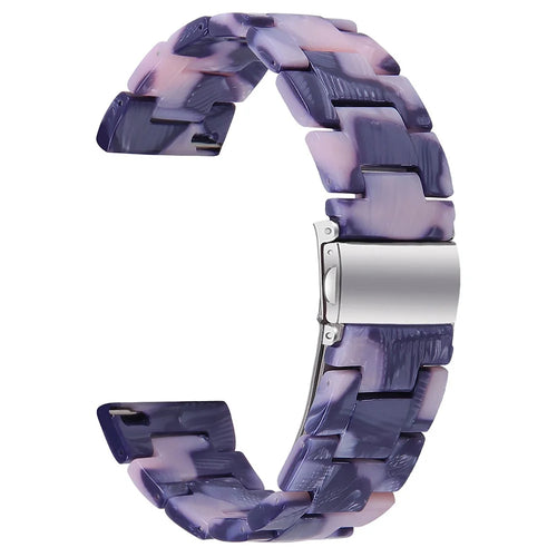 For Donerton P36 / P22 / P32 Replacement Watch Band Waterproof Resin Watch Strap - Ink Black Pink - 1