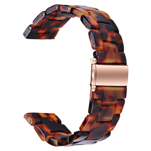 For Popglory 1.4" P22 / 1.85" P66 Smart Watch Replacement Strap Waterproof Resin Sports Watch Band - Tortoiseshell Color - 1