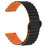 20mm Magnetic Sport Loop Watch Band Silicone Dual Color Replacement Strap - Black+Orange - 1