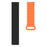 20mm Magnetic Sport Loop Watch Band Silicone Dual Color Replacement Strap - Black+Orange - 3