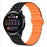 20mm Magnetic Sport Loop Watch Band Silicone Dual Color Replacement Strap - Black+Orange - 4