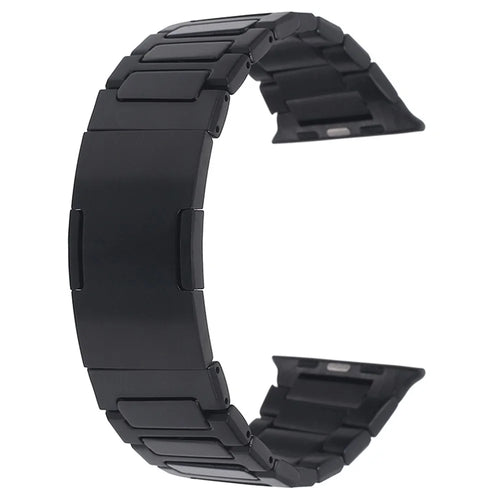 For Apple Watch Ultra 3 2 1 49mm / Series 11 10 46mm / 9 8 7 45mm / SE3 SE2 SE 6 5 4 44mm / 3 2 1 42mm Watch Band Stainless Steel - Black - 1