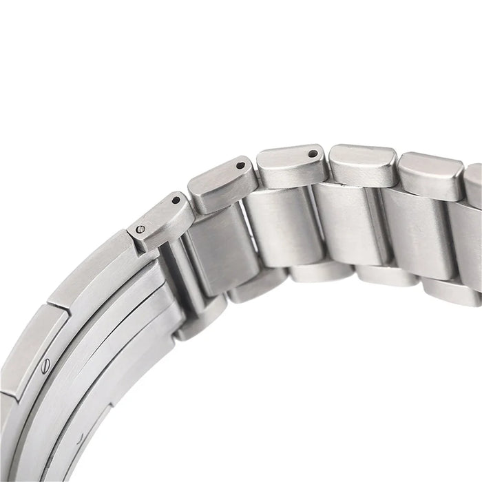 For Apple Watch Series 11 10 42mm / 9 8 7 41mm / SE3 SE2 SE 6 5 4 40mm / 3 2 1 38mm Stainless Steel Band Folding Buckle - Black - 5