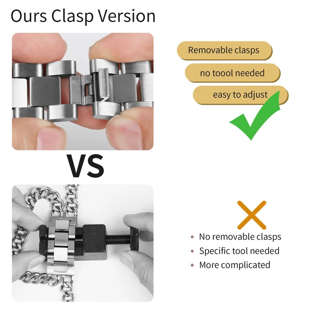 Watch Strap for Xiaomi Smart Band 10 Pro / 9 Pro / 8 Pro / Redmi Watch 6 / 5 / 4 Double-Circle Band Stainless Steel Bracelet - Silver - 3