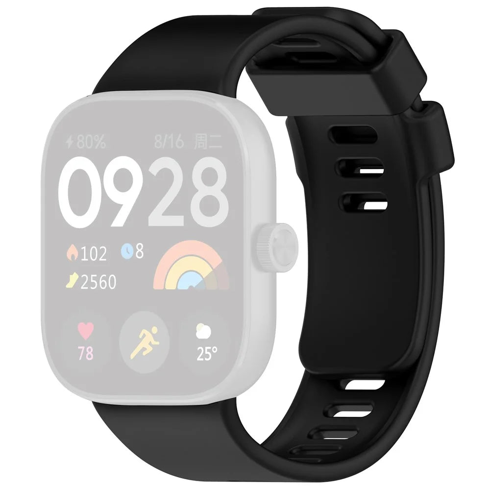 For Xiaomi Smart Band 10 Pro / 9 Pro / 8 Pro / Redmi Watch 6 / 5 / 4 Silicone Watch Band Adjustable Wrist Strap - Black - 1