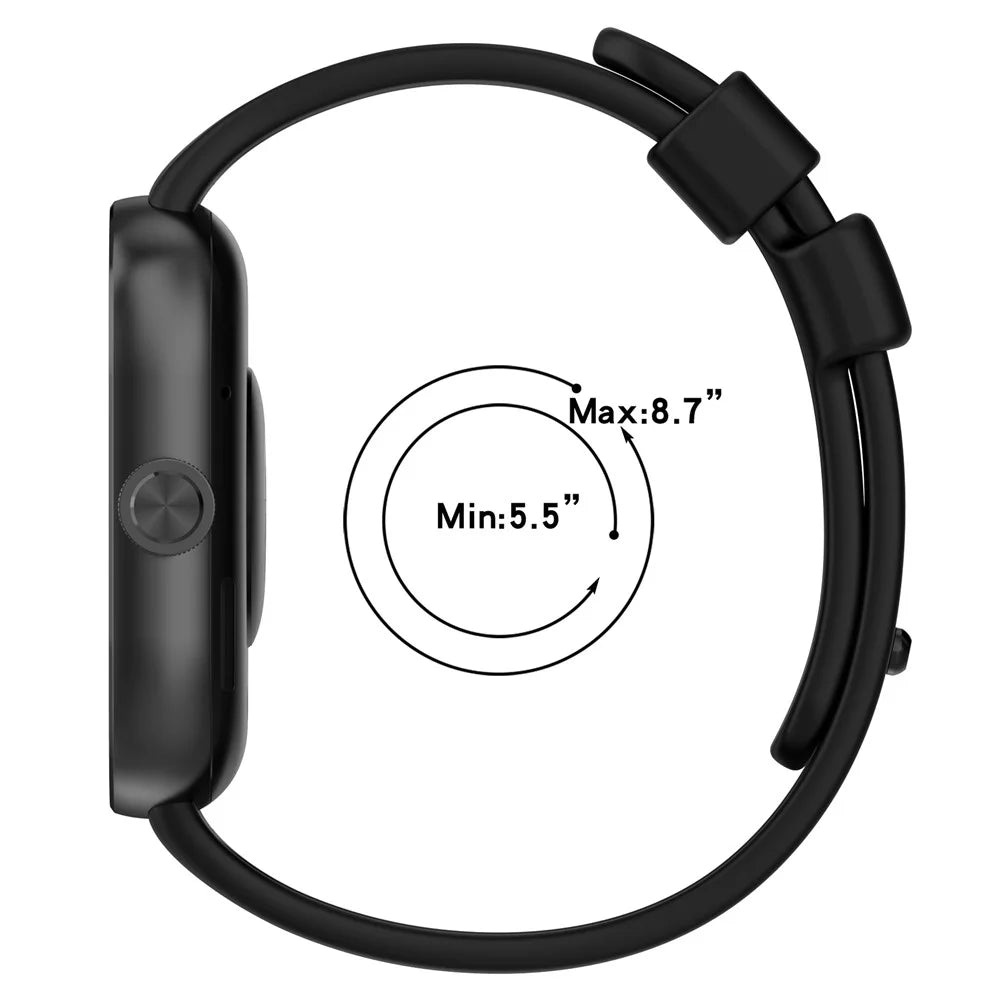 For Xiaomi Smart Band 10 Pro / 9 Pro / 8 Pro / Redmi Watch 6 / 5 / 4 Silicone Watch Band Adjustable Wrist Strap - Black - 5