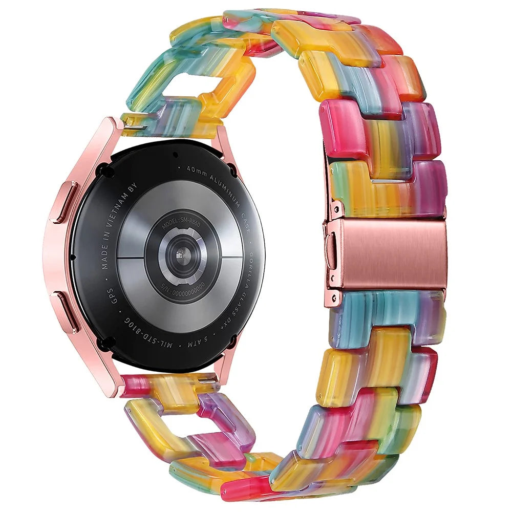 D-Shape Strap for LG Watch Sport Smart Watch Resin Bracelet Replacement Band - Rainbow - 1