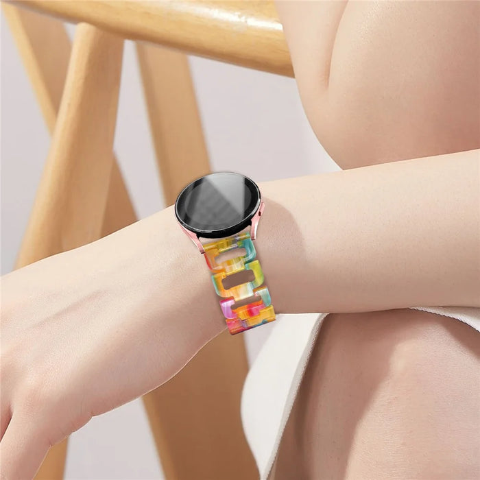 D-Shape Strap for LG Watch Sport Smart Watch Resin Bracelet Replacement Band - Rainbow - 5