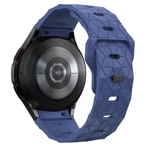For Samsung Galaxy Watch7 / Watch6 / Watch 5 / Watch FE 40mm / Watch4 Football Pattern Strap Silicone Watch Band - Midnight Blue - 1
