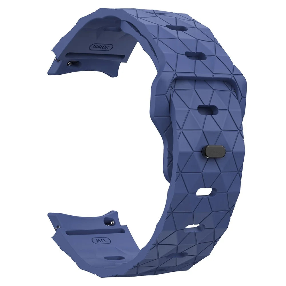 For Samsung Galaxy Watch7 / Watch6 / Watch 5 / Watch FE 40mm / Watch4 Football Pattern Strap Silicone Watch Band - Midnight Blue - 2