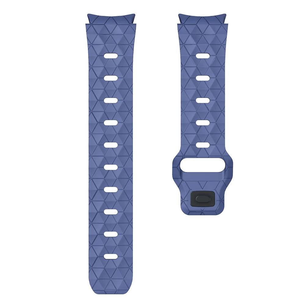 For Samsung Galaxy Watch7 / Watch6 / Watch 5 / Watch FE 40mm / Watch4 Football Pattern Strap Silicone Watch Band - Midnight Blue - 3