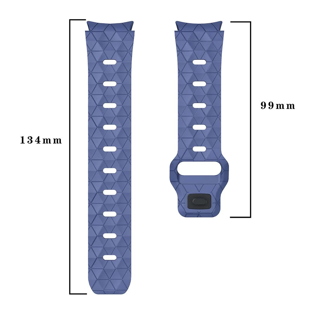 For Samsung Galaxy Watch7 / Watch6 / Watch 5 / Watch FE 40mm / Watch4 Football Pattern Strap Silicone Watch Band - Midnight Blue - 6