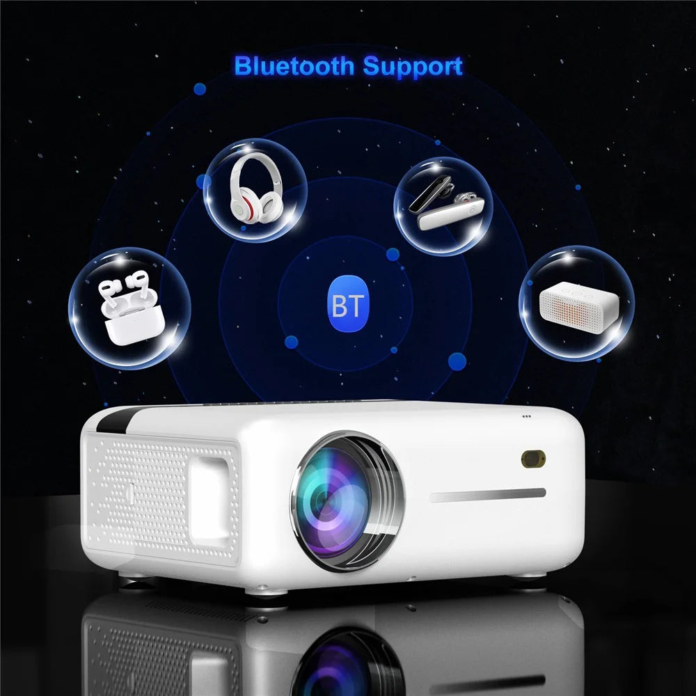 E520 1080P FHD Projector Android 9.0 BT5.0 1G+8G 1,4000 Lumen Home Theater Projector Support 4K - US Plug - 5