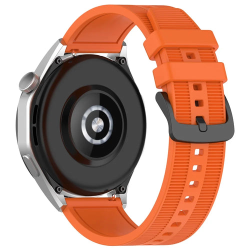 For Huawei Watch GT 4 / Garmin Venu 2 Watch Band 22mm Soft Silicone Wrist Strap - Orange - 1