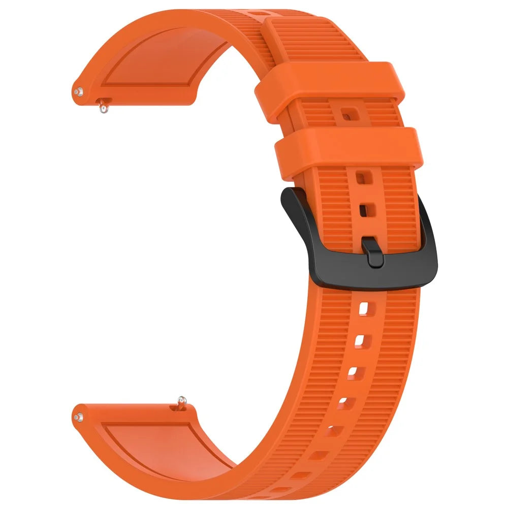 For Huawei Watch GT 4 / Garmin Venu 2 Watch Band 22mm Soft Silicone Wrist Strap - Orange - 2