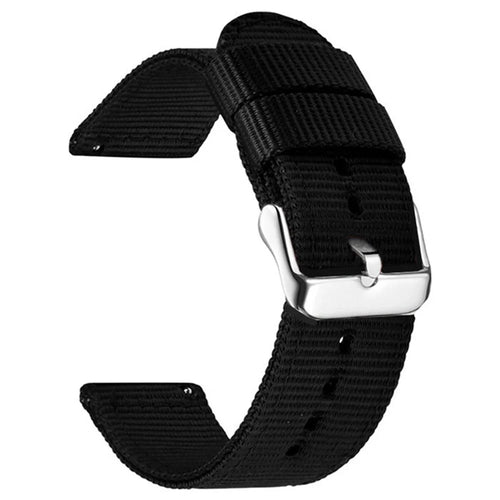 For Garmin Lily 2 Nylon Watch Band Adjustable Pin Buckle 14mm Wrist Strap Replacement - Black - 1