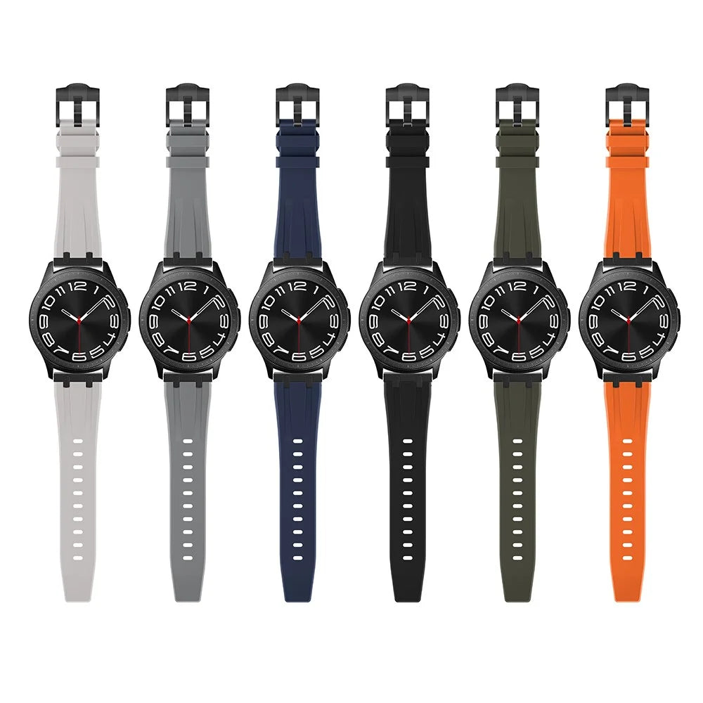 For Samsung Galaxy Watch3 45mm / Gear S3 Classic / Huawei Watch GT 4 46mm Silicone Watch Band 22mm Wrist Strap - Black - 3