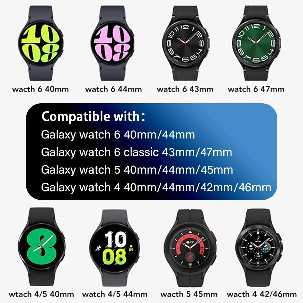 For Samsung Galaxy Watch FE 40mm / Watch4 / Watch 5 / Watch6 Classic Series Watch Band Nylon Braided Watch Strap - Rainbow - 3