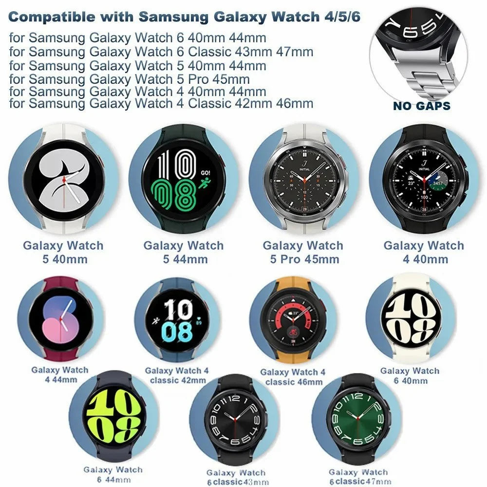 For Samsung Galaxy Watch FE 40mm / Watch4 / Watch 5 / Watch6 Wrist Strap Soft Silicone Watch Band with Magnetic Buckle - Black - 6