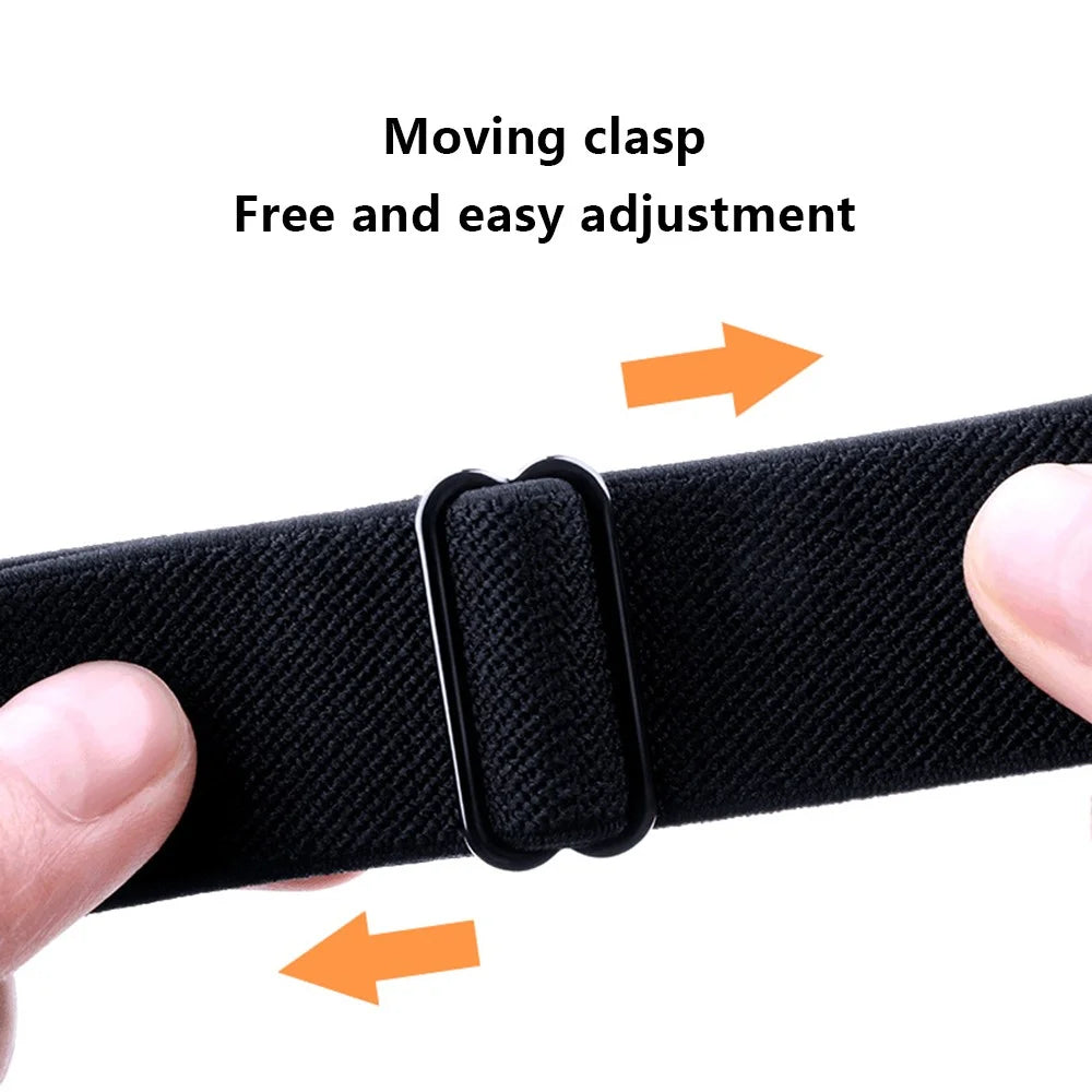 For Samsung Galaxy Fit3 Watch Strap Elastic Nylon Adjustable Smart Watch Band - Rainbow - 5