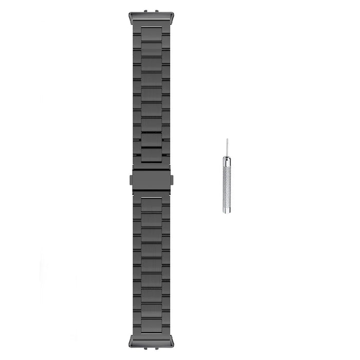 For Samsung Galaxy Fit3 Replacement Strap Quick Release Stainless Steel Watch Band, Black - 2
