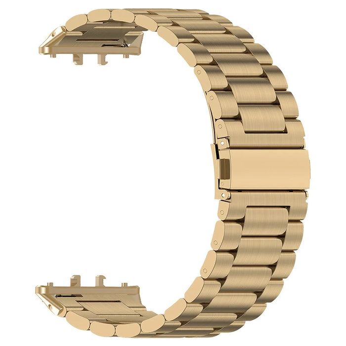 For Samsung Galaxy Fit3 Replacement Strap Quick Release Stainless Steel Watch Band - Gold - 1