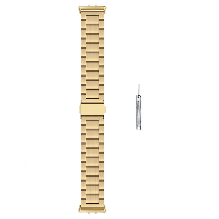 For Samsung Galaxy Fit3 Replacement Strap Quick Release Stainless Steel Watch Band - Gold - 2