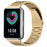 For Samsung Galaxy Fit3 Replacement Strap Quick Release Stainless Steel Watch Band - Gold - 3