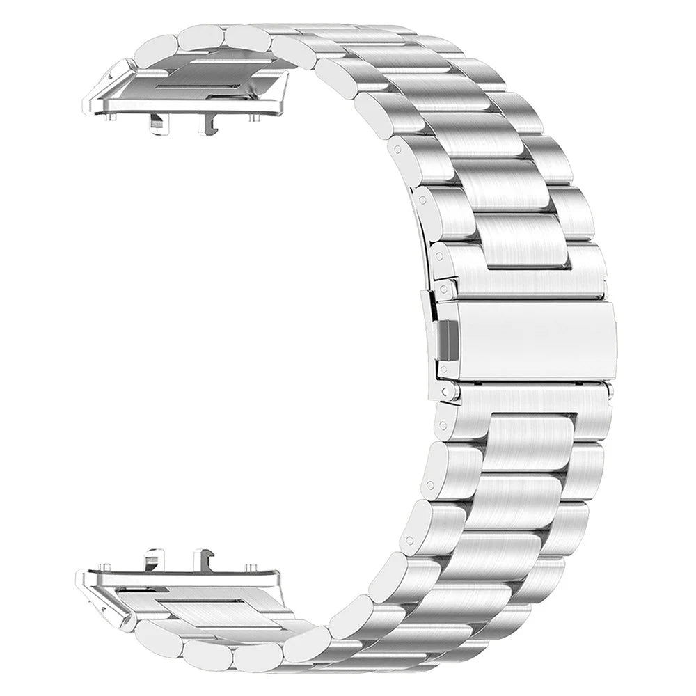 For Samsung Galaxy Fit3 Replacement Strap Quick Release Stainless Steel Watch Band, Silver - 1