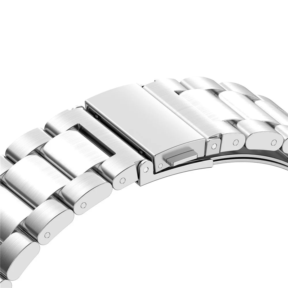 For Samsung Galaxy Fit3 Replacement Strap Quick Release Stainless Steel Watch Band, Silver - 4