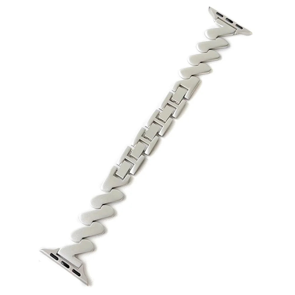 Smart Watch Strap for Apple Watch Series 11 10 42mm / 9 8 7 41mm / SE3 SE2 SE 6 5 4 40mm / 3 2 1 38mm Zinc Alloy Band - Starlight - 1