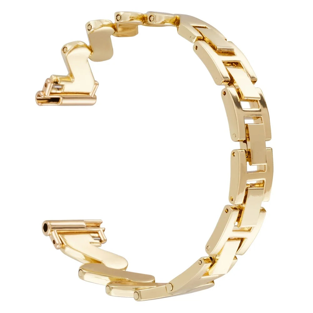 For Samsung Galaxy Watch3 45mm / Garmin Venu 3 Wristband 22mm Watch Strap Zinc Alloy - Gold - 1